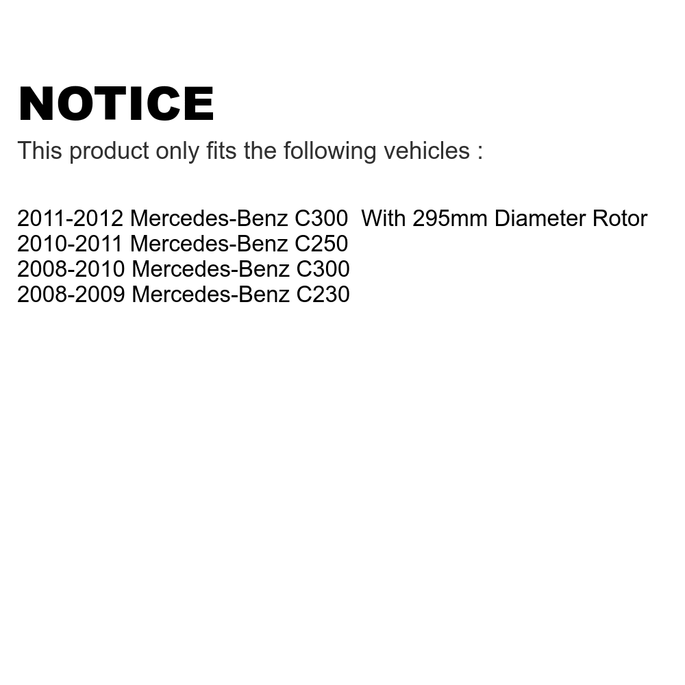 Transit Auto - Front Rear Coated Drilled Slotted Disc Brake Rotors And Semi-Metallic Pads Kit For Mercedes-Benz C300 C250 C230 KDF-100354