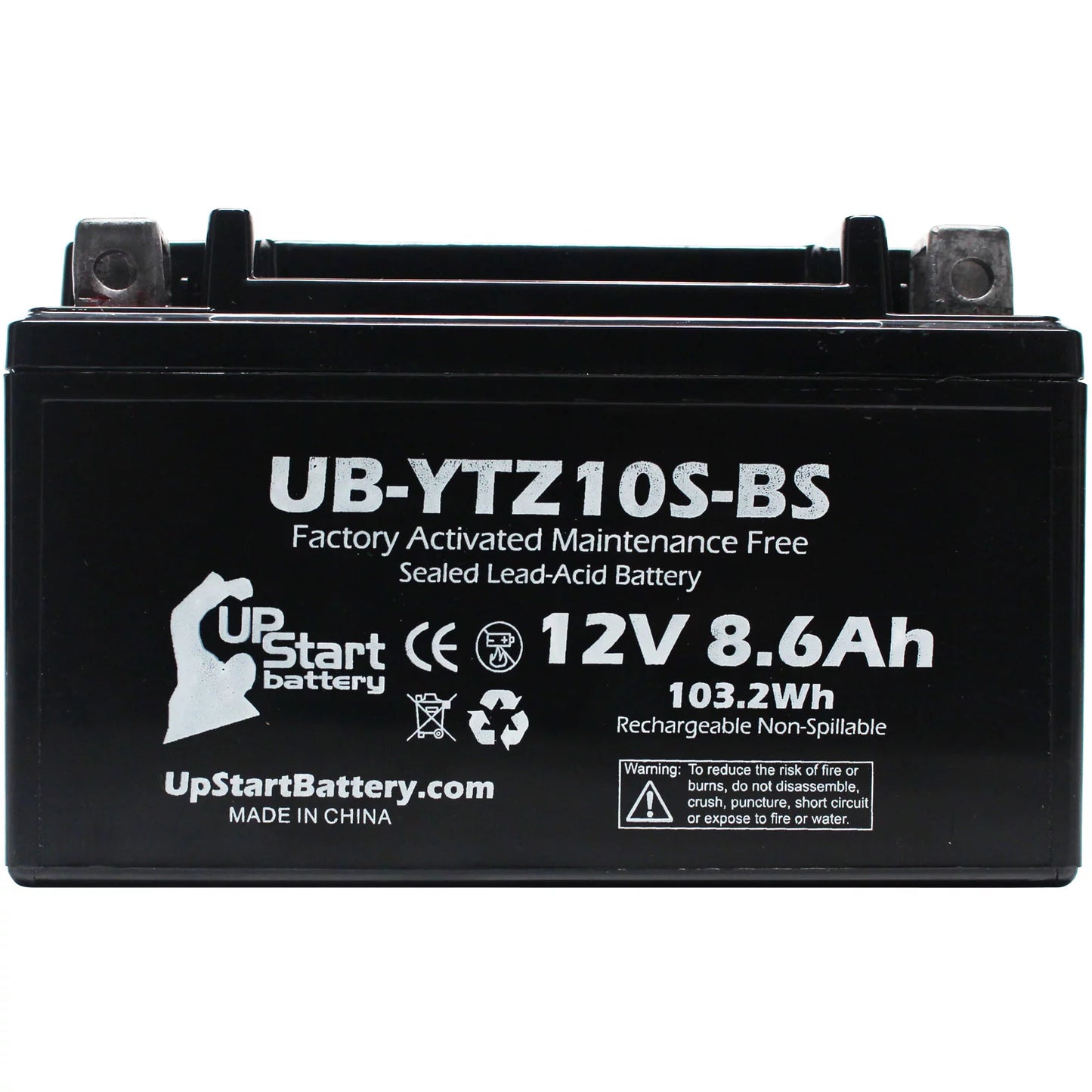 5-Pack UpStart Battery Replacement for 2011 Yamaha Maxam 250CC Factory Activated, Maintenance Free, Scooter Battery - 12V, 8.6Ah, UB-YTZ10S-BS