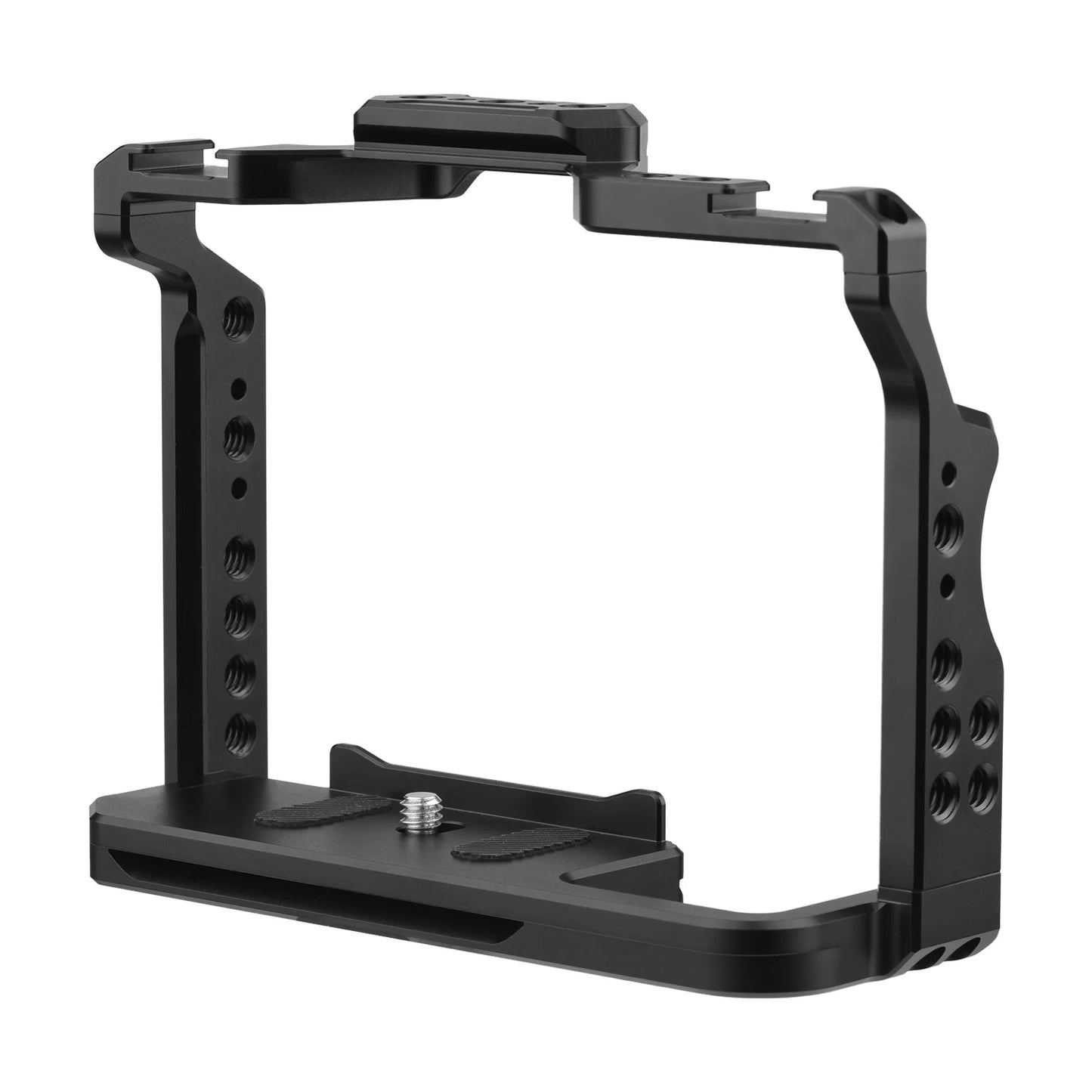 Andoer 2 Camera Cage, Aluminum Alloy Video Cage with Dual Cold Shoe Mounts, Sony A7R III/ A7R II/ A7S II Compatibility