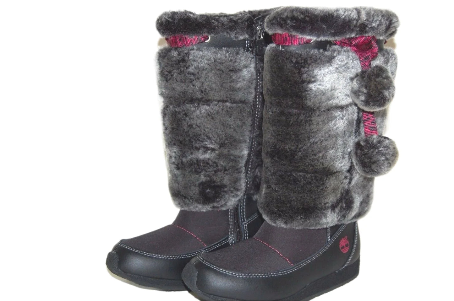 Timberland Preschool Youth Winterberry Tall Fur Medium Boot Black 59794 size 2.5 US