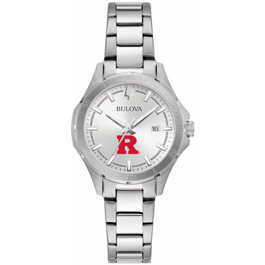 Women's Bulova Silver Rutgers Scarlet Knights Stainless Steel Classic Sport Watch