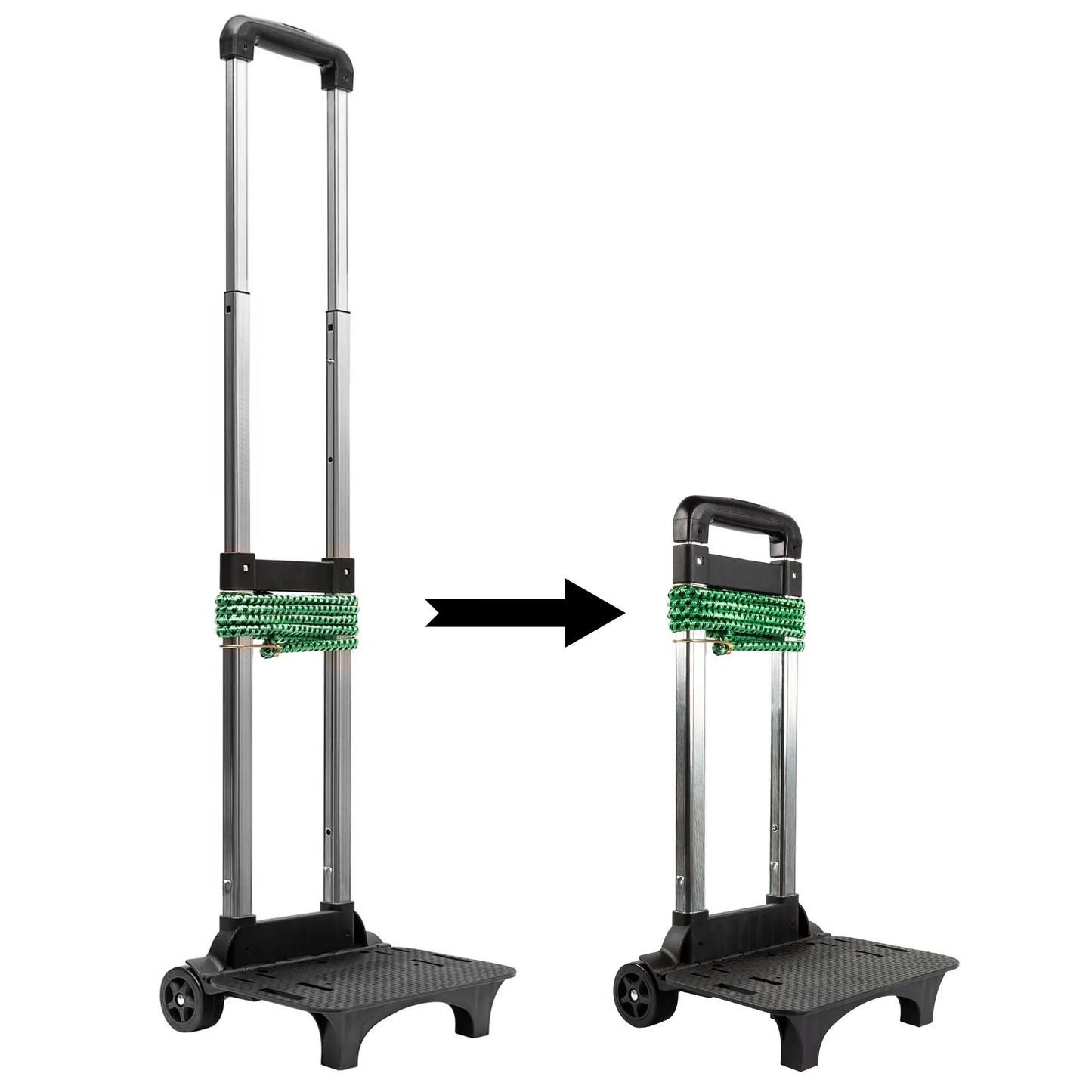 Ultimaxx Folding Luggage Cart for Backpacks with Bungee Cord and Rain Cover