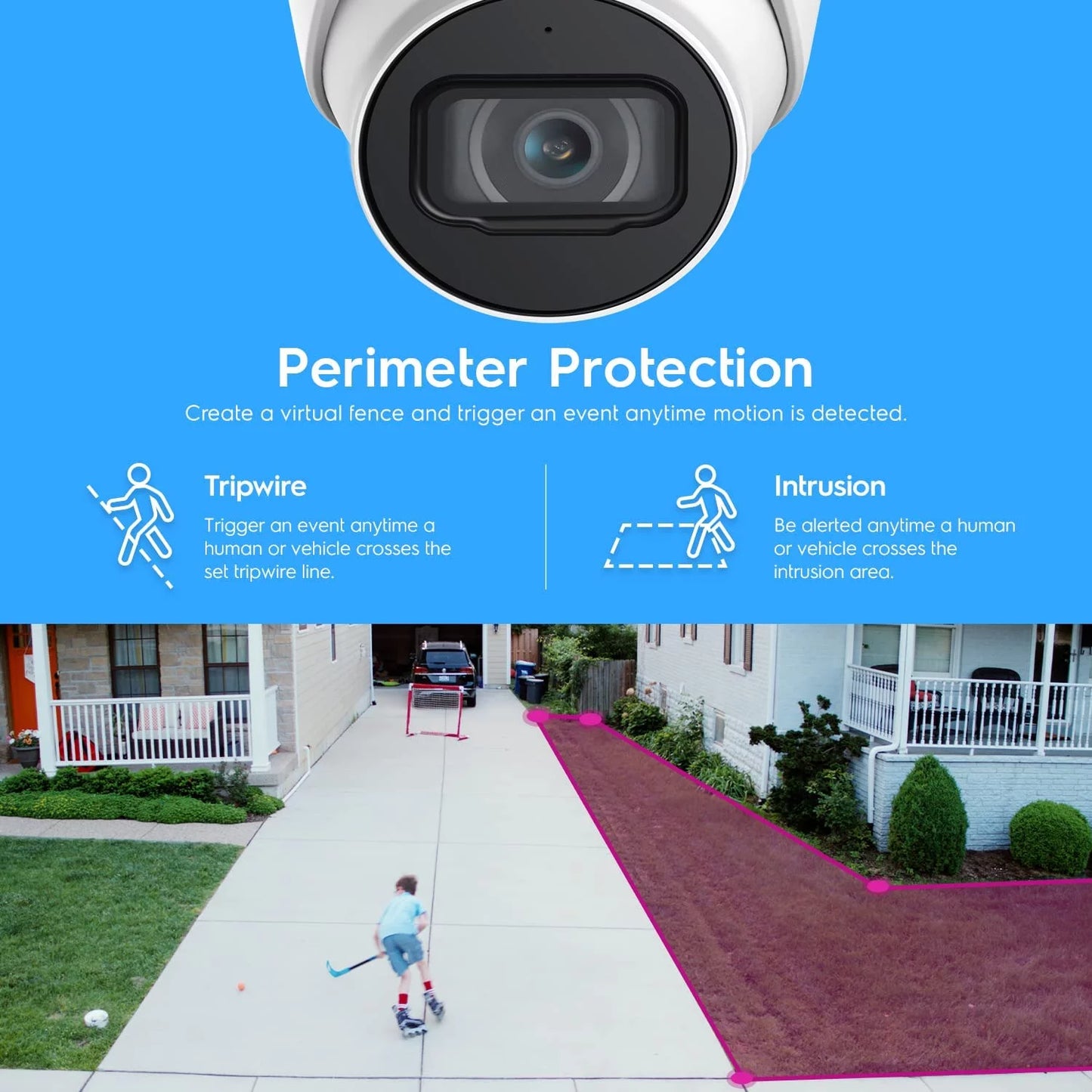 Amcrest 4K POE Camera AI Human/Vehicle Detection, UltraHD 8MP Outdoor Security Turret POE IP Camera, 3840x2160, Wide Angle, IP67 Weatherproof, MicroSD, Built in Mic, White (IP8M-T2669EW-AI) (Secondhand)