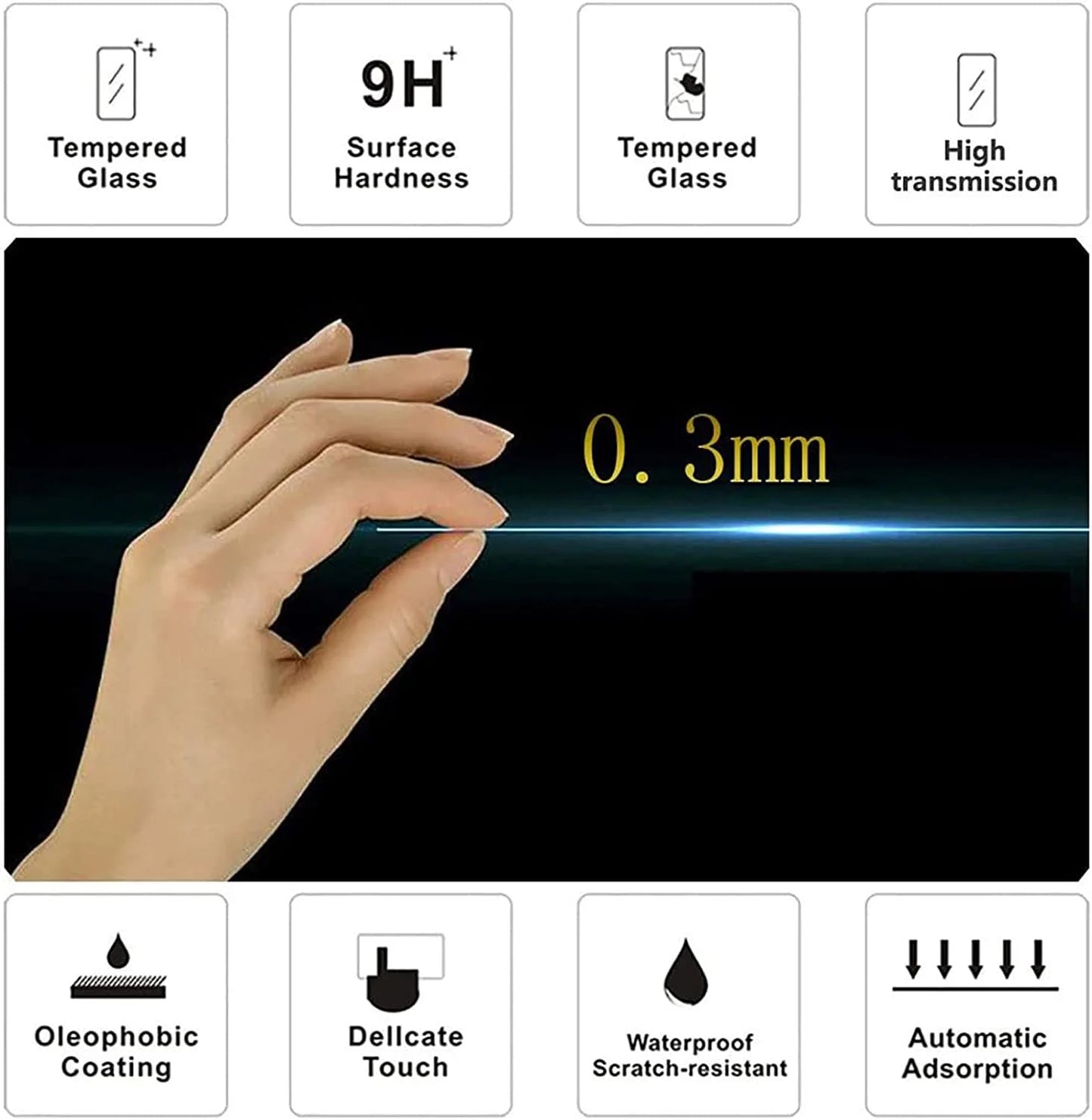 A7IV/A7M4 screen protector, 9H hardness 0.3mm ultra-thin tempered glass screen protector for Sony A7IV/A7M4