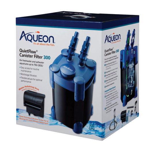 Aqueon QuietFlow Canister Aquarium Filter Up to 75 Gallons