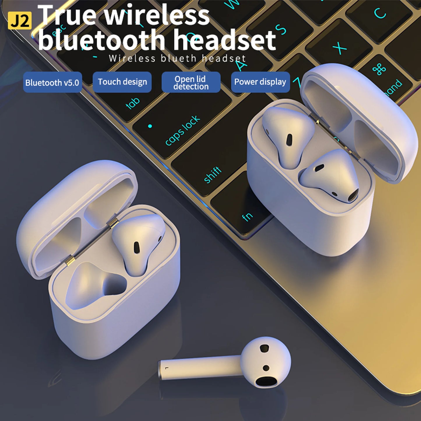 5.0 Second Generation Wireless Earbuds Standby for Up to 72 Hours for Apple and Android