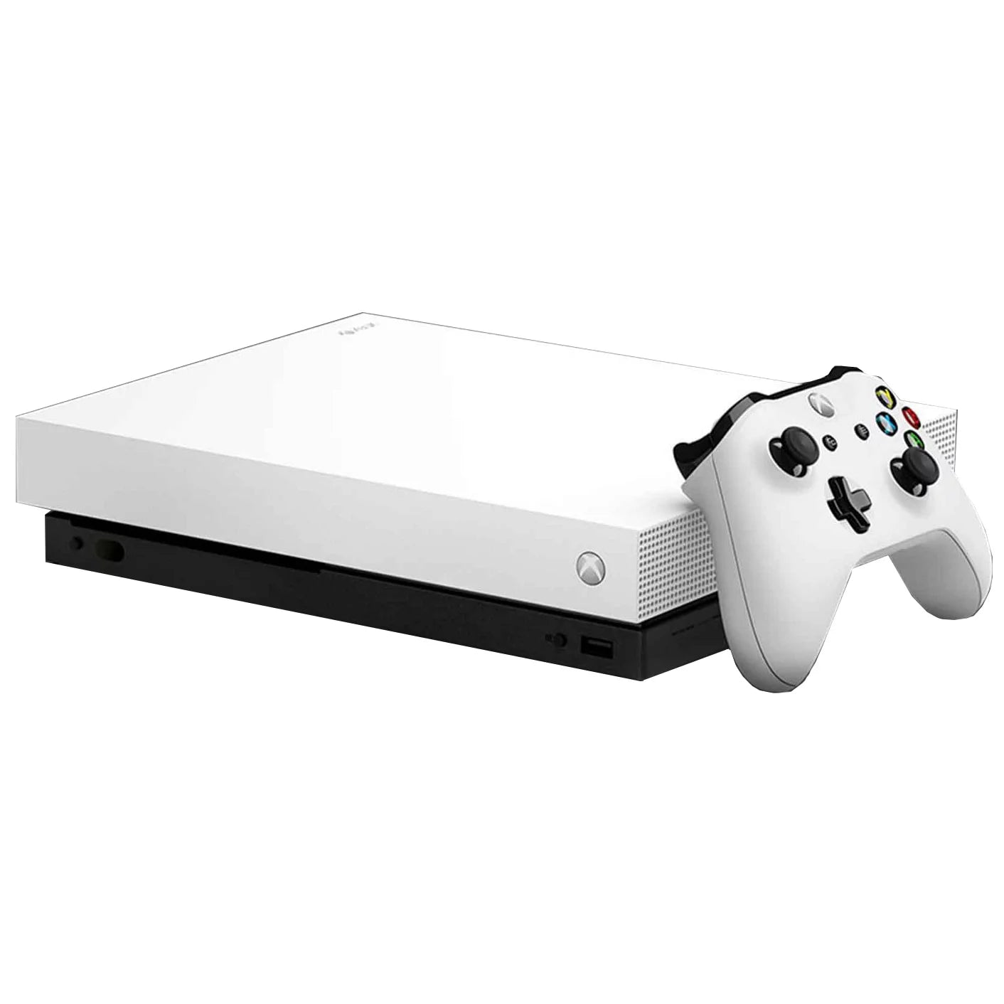 Xbox One X 1TB Gaming Console White with 2 Controller Included BOLT AXTION Bundle Like New