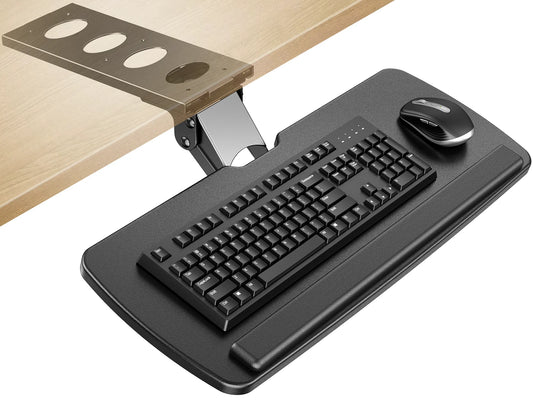 Sliding Keyboard & Mouse Tray,25" x 9.8" Adjustable, Black