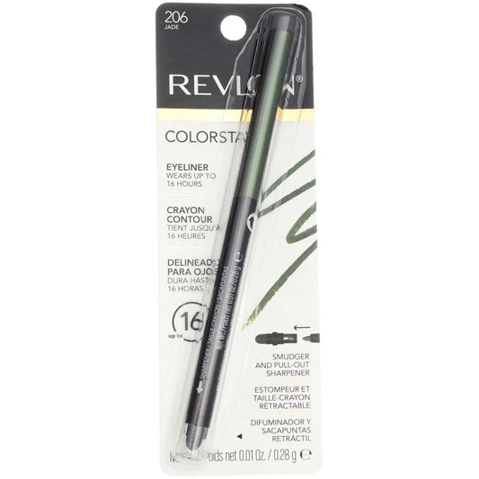 Revlon ColorStay Eyeliner Pencil, Jade [206] 0.01 oz (Pack of 4)