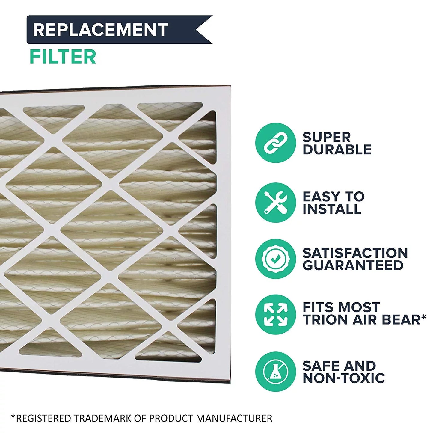 Trion Air Cleaner Filter,MERV 8,20x25x5",3PK 255649-102