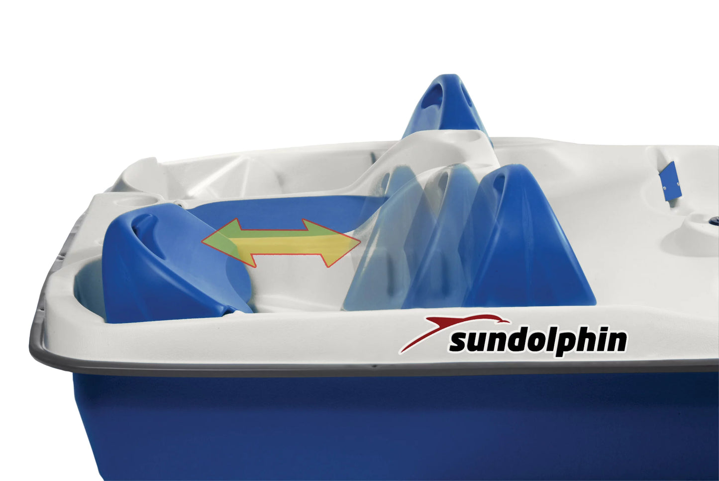 Sun Dolphin 5 Seat Sun Slider Pedal Boat with Canopy, Blue