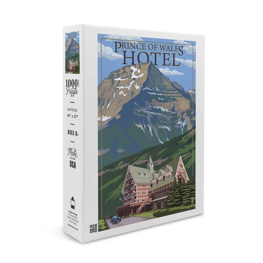 Waterton National Park, Canada, Prince of Wales Hotel (1000 Piece Puzzle, Size 19x27, Challenging Jigsaw Puzzle for Adults and Family, Made in USA)