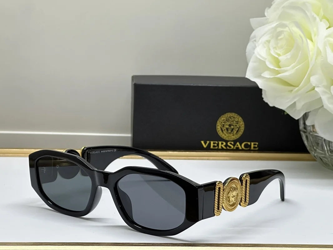 Versacce VE4361 Unisex's Plastic Geometric Sunglasses Black 53mm/16-140 Adult