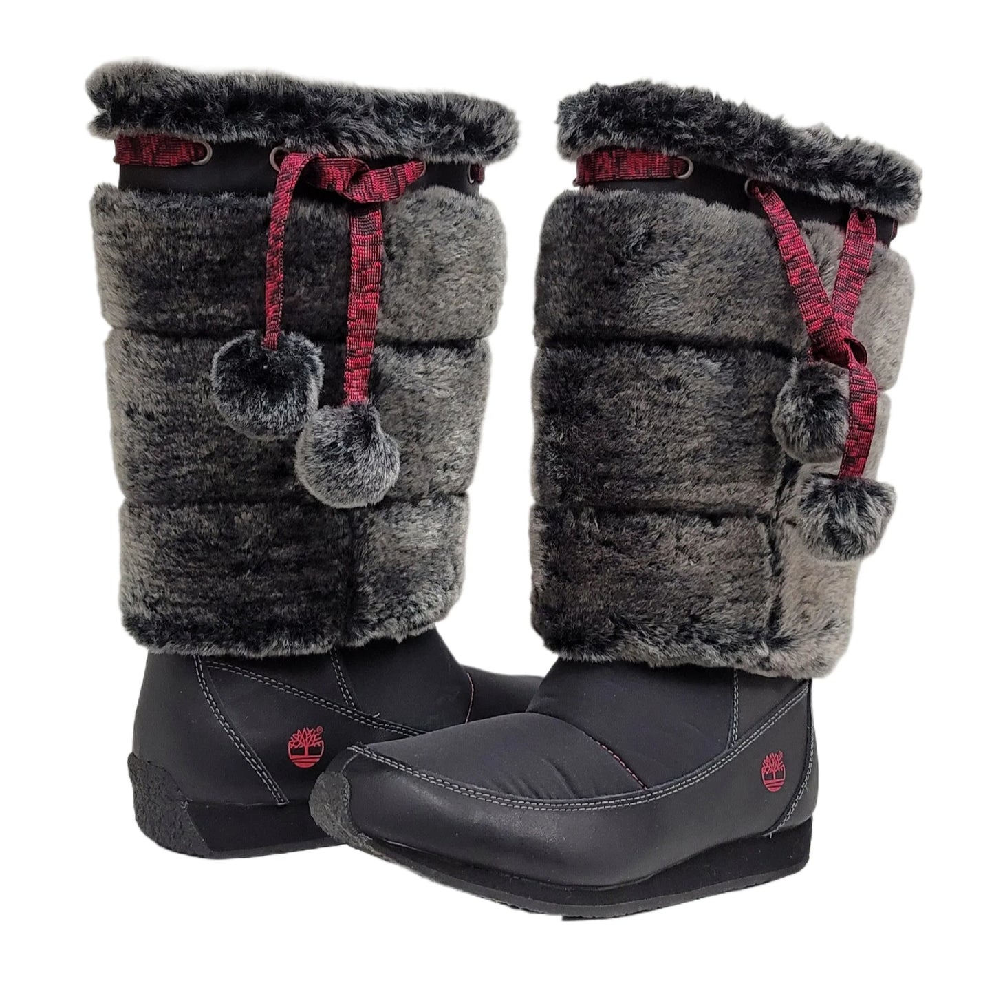 Timberland Preschool Youth Winterberry Tall Fur Medium Boot Black 59794 size 2.5 US