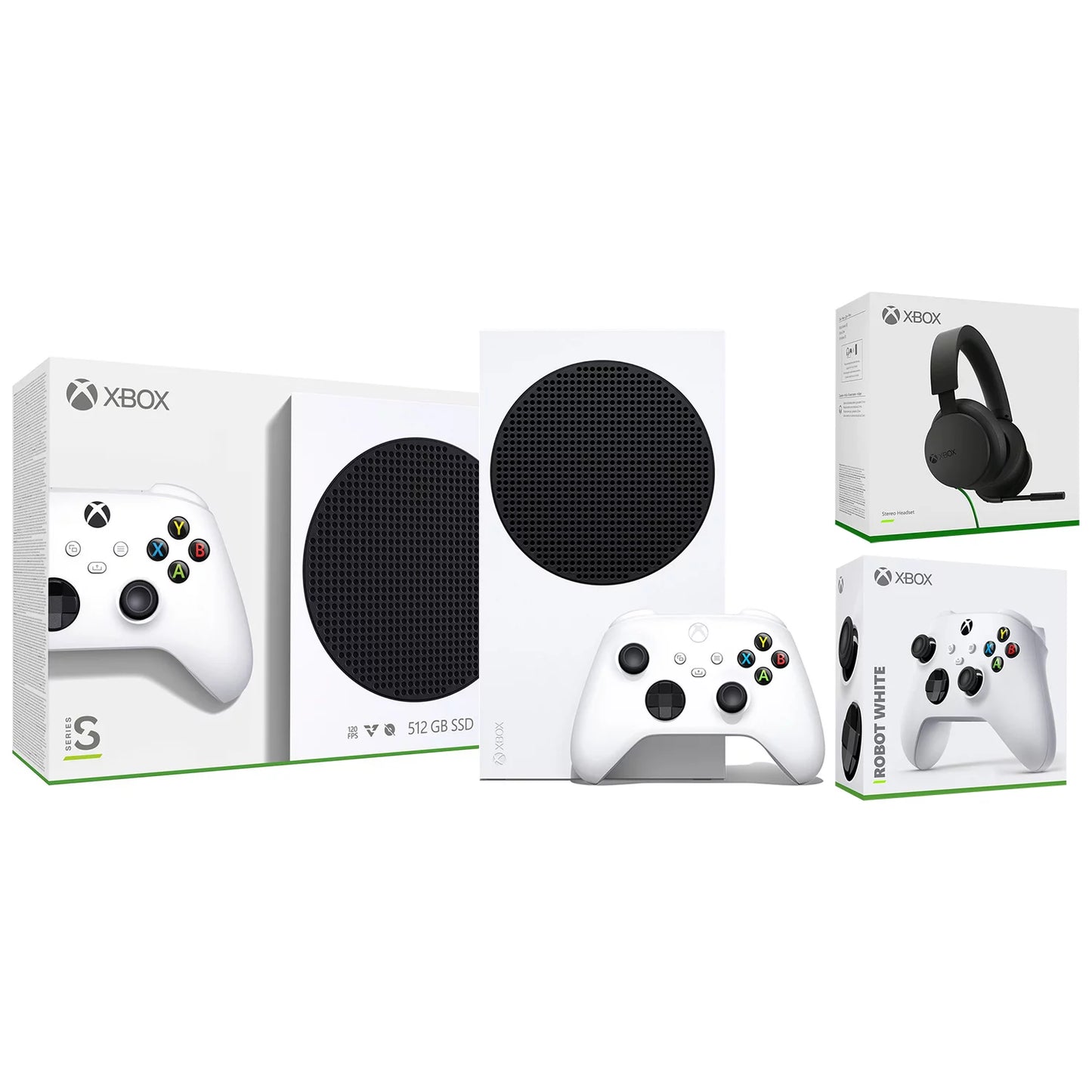 Xbox Series S 512GB Video Game Console with Extra Controller and Gaming Headset Bundle