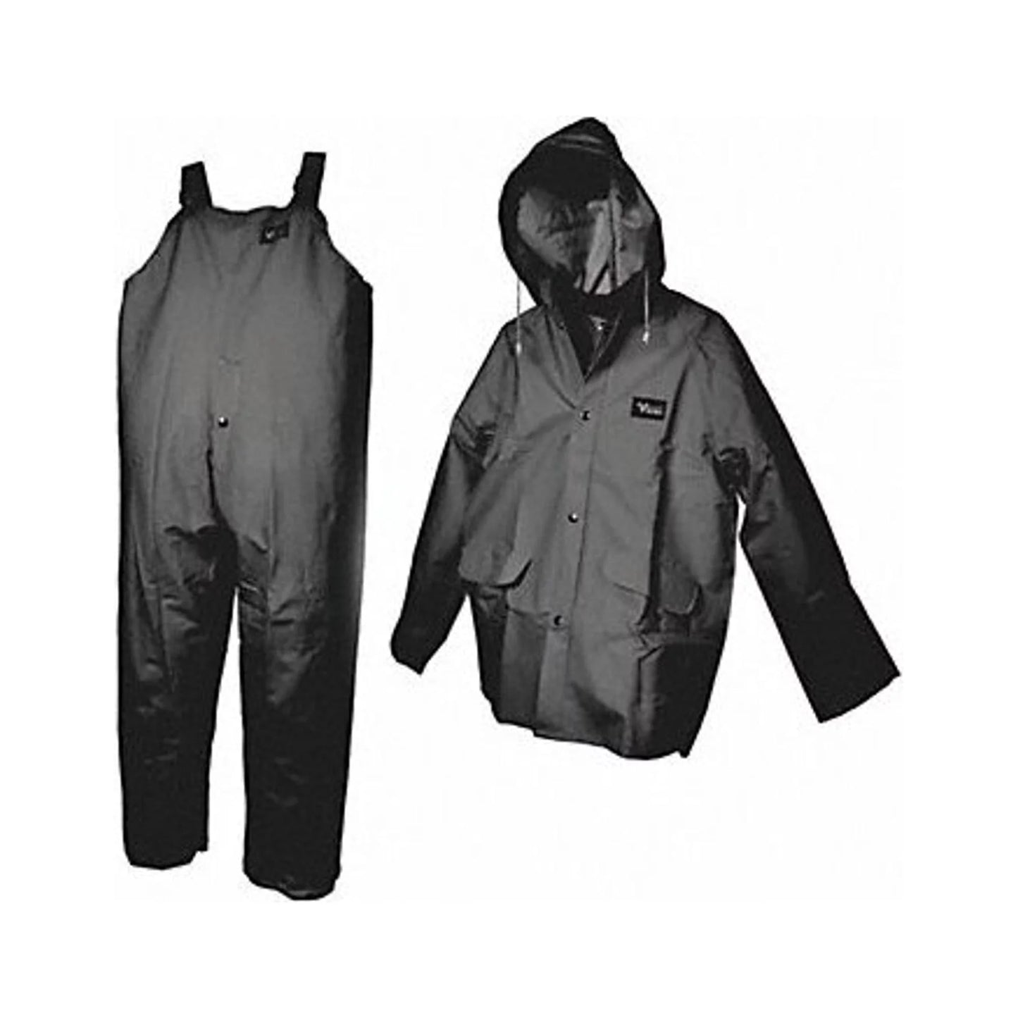 Viking Rain Suit w/Jacket/Bib,Unrated,Black,S 2110BK-S