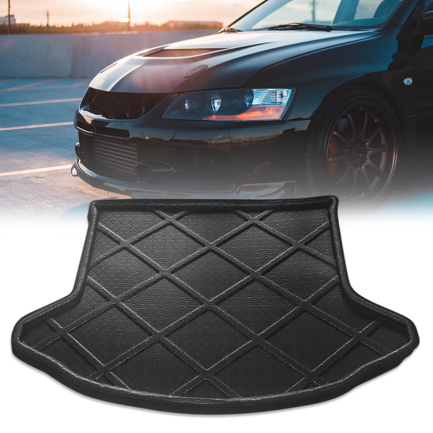 Unique Bargains Black Rear Trunk Tray Boot Liner Cargo Floor Mat Cover for Mazda CX-5 2013-2016