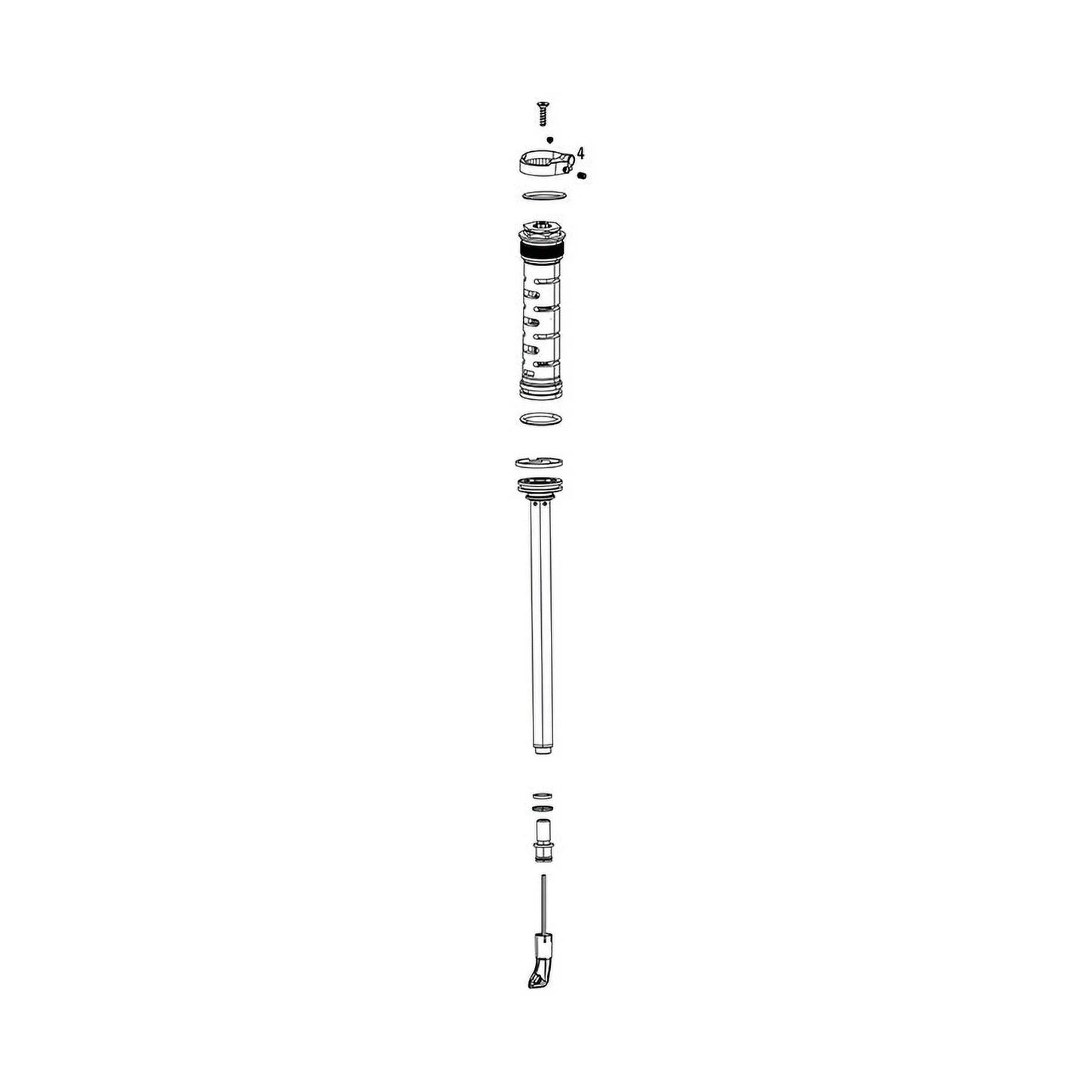 RockShox Fork Damper Assembly - Remote 10mm (2013+ Pushloc, Oneloc, Twistloc) Moco RL (.8mm) 130-150mm (Right Side