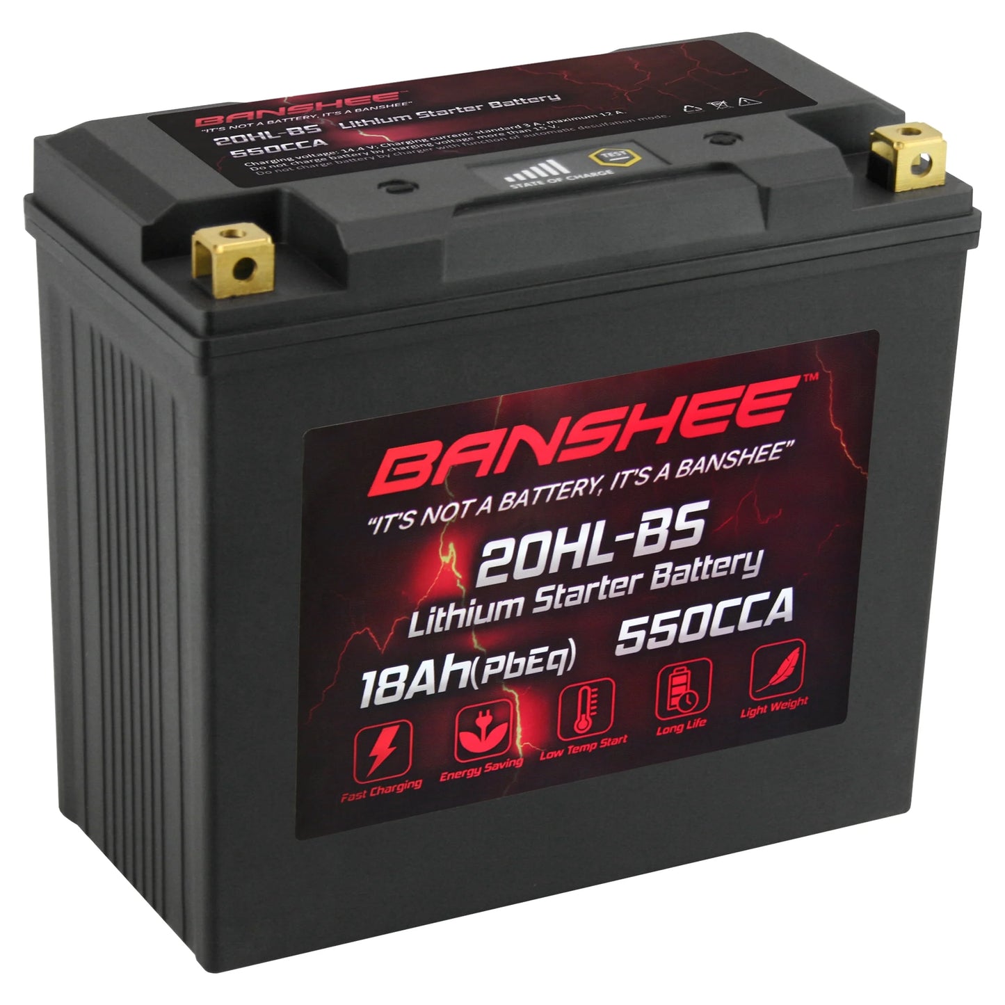 Banshee 20L-BS LiFePO4 Motorsports Battery Compatible with Yamaha XA800A WaveRunner XLT800 2002 to 2004