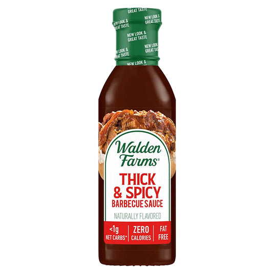 Walden Farms Thick & Spicy Barbecue Sauce 12 oz Pack of 4