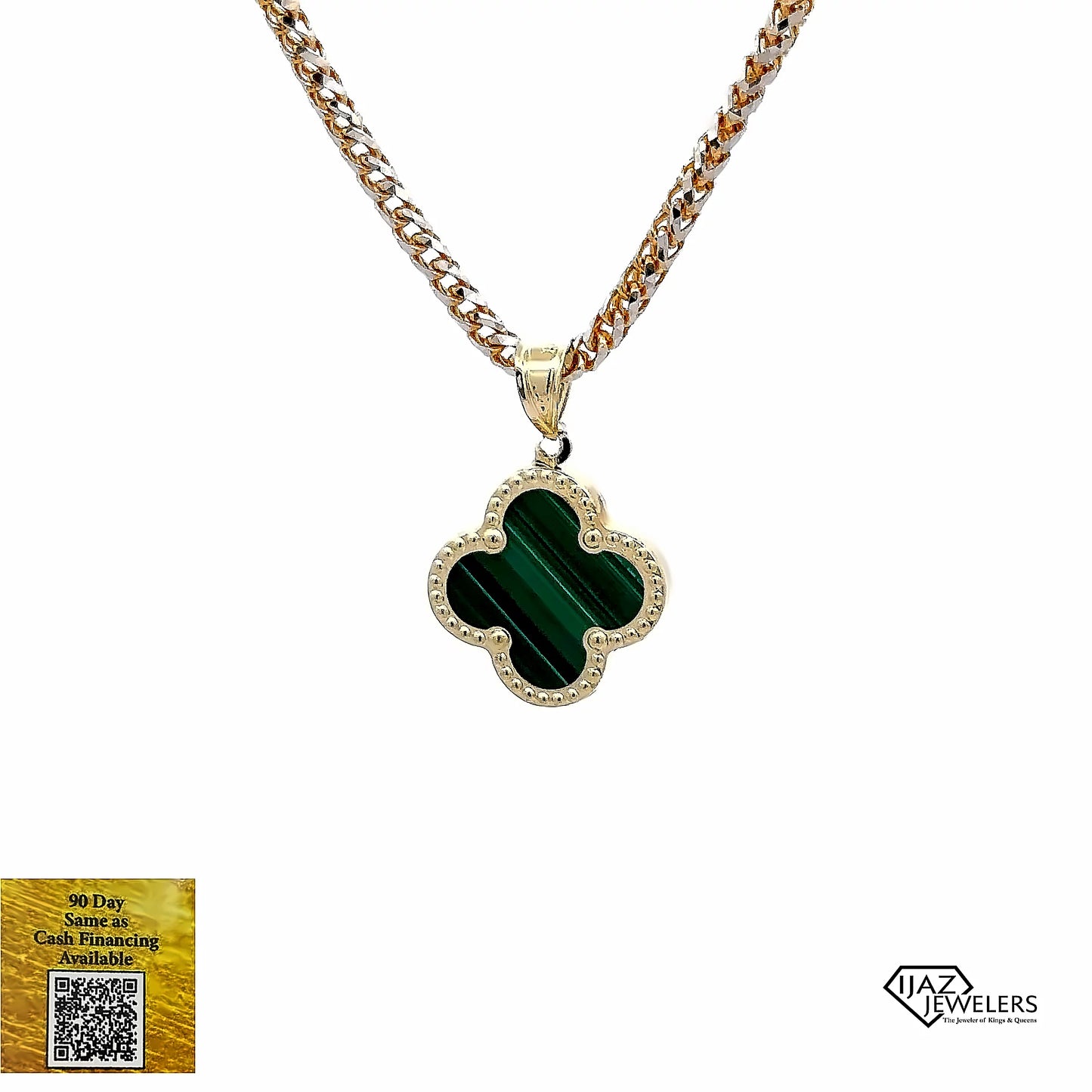 10K Gold Malachite VC Inspired Charm