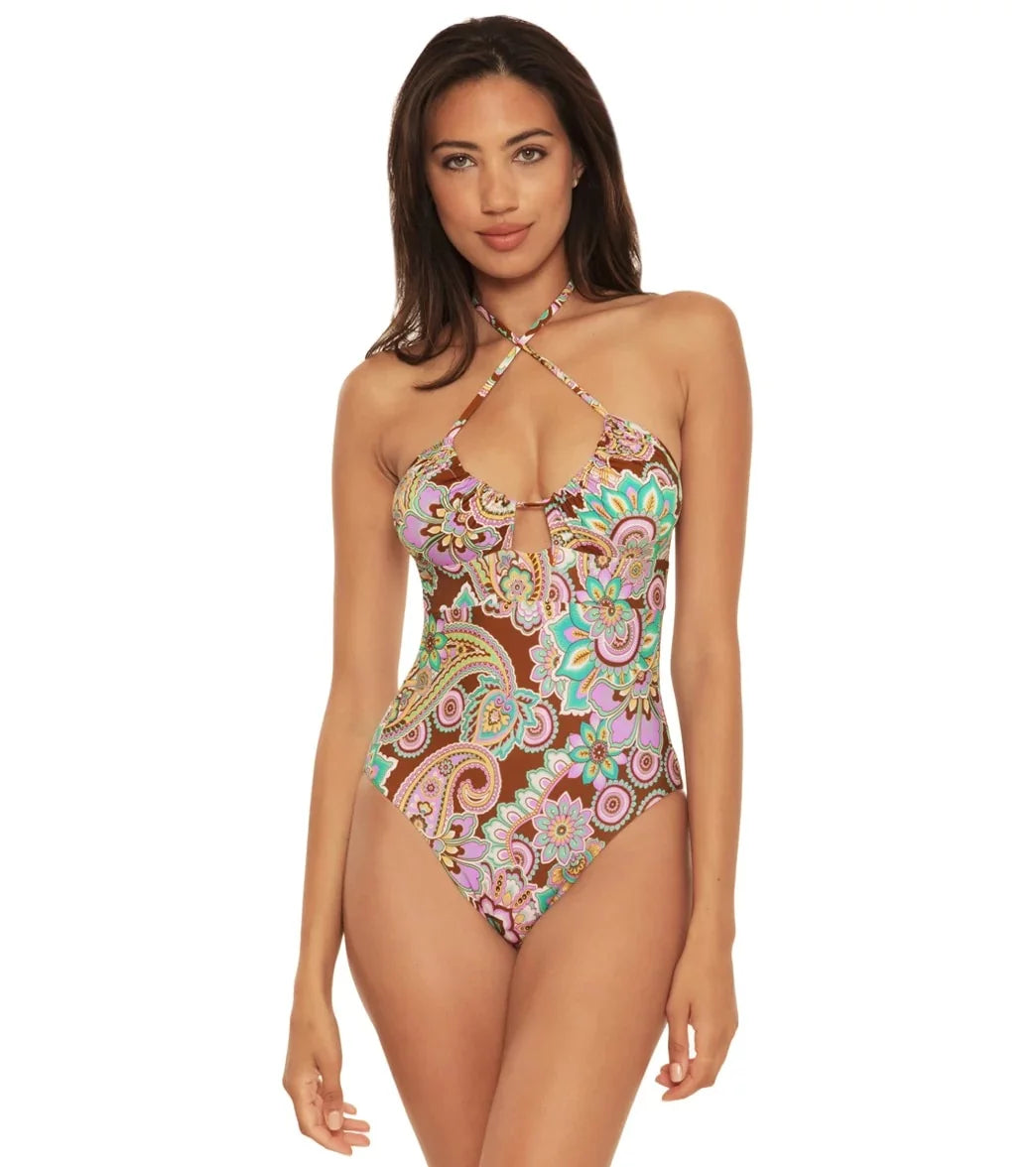 Becca by Rebecca Virtue MULTI Groovy Multi Way One-Piece Swimsuit, US Large