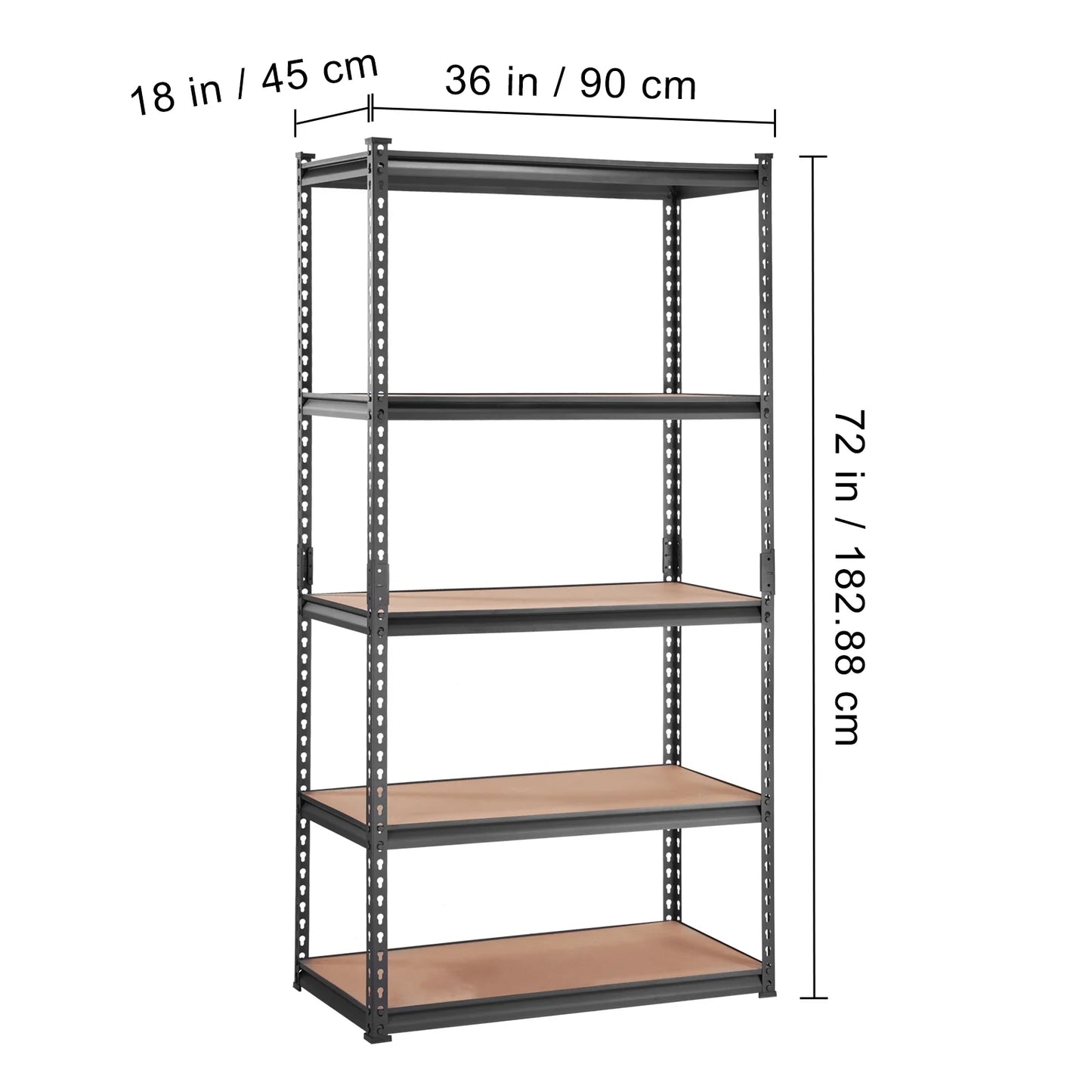 BENTISM Storage Shelving Unit Garage Storage Rack 5-Tier Adjustable 2000 lbs Load