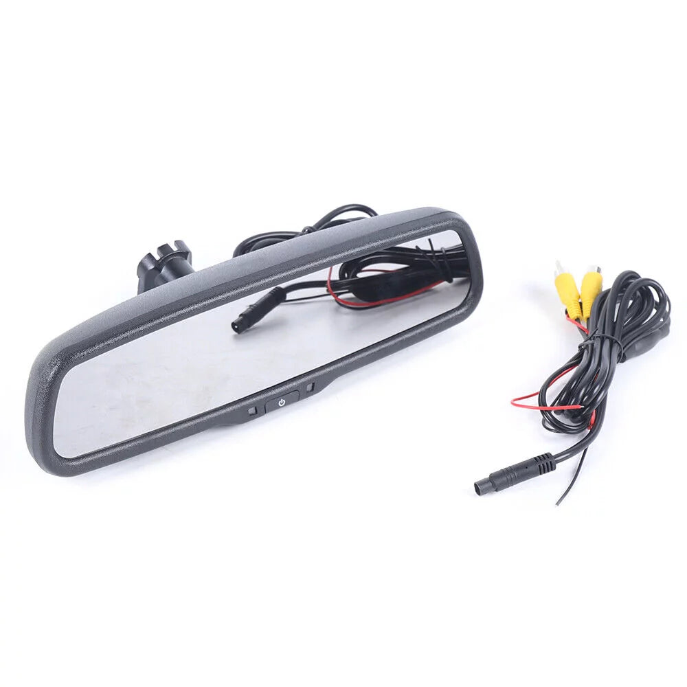 4.3" Car Monitor Rear View Mirror System Backup Reverse Camera Night Vision with Bracket