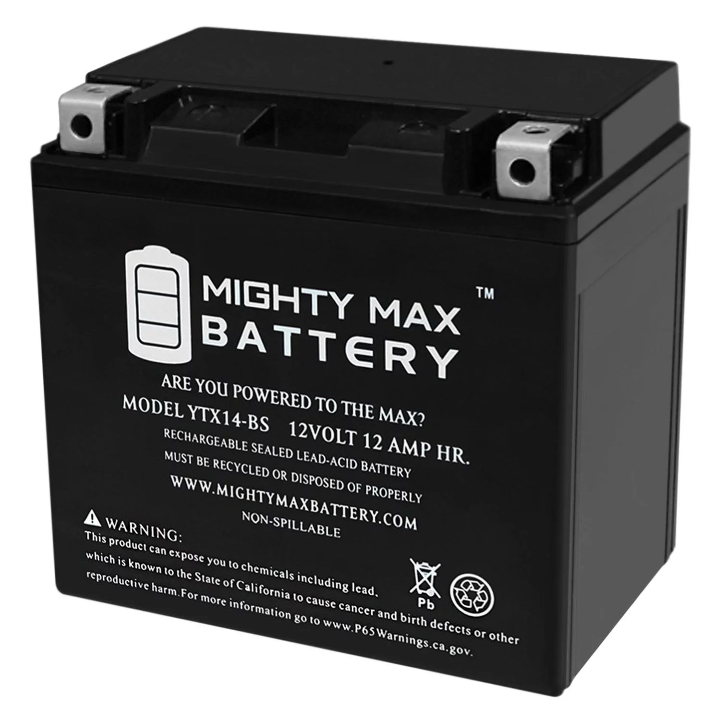 YTX14-BS Battery Replacement for BMW F800ST, GS, GT, R, ADV 07, 17-18