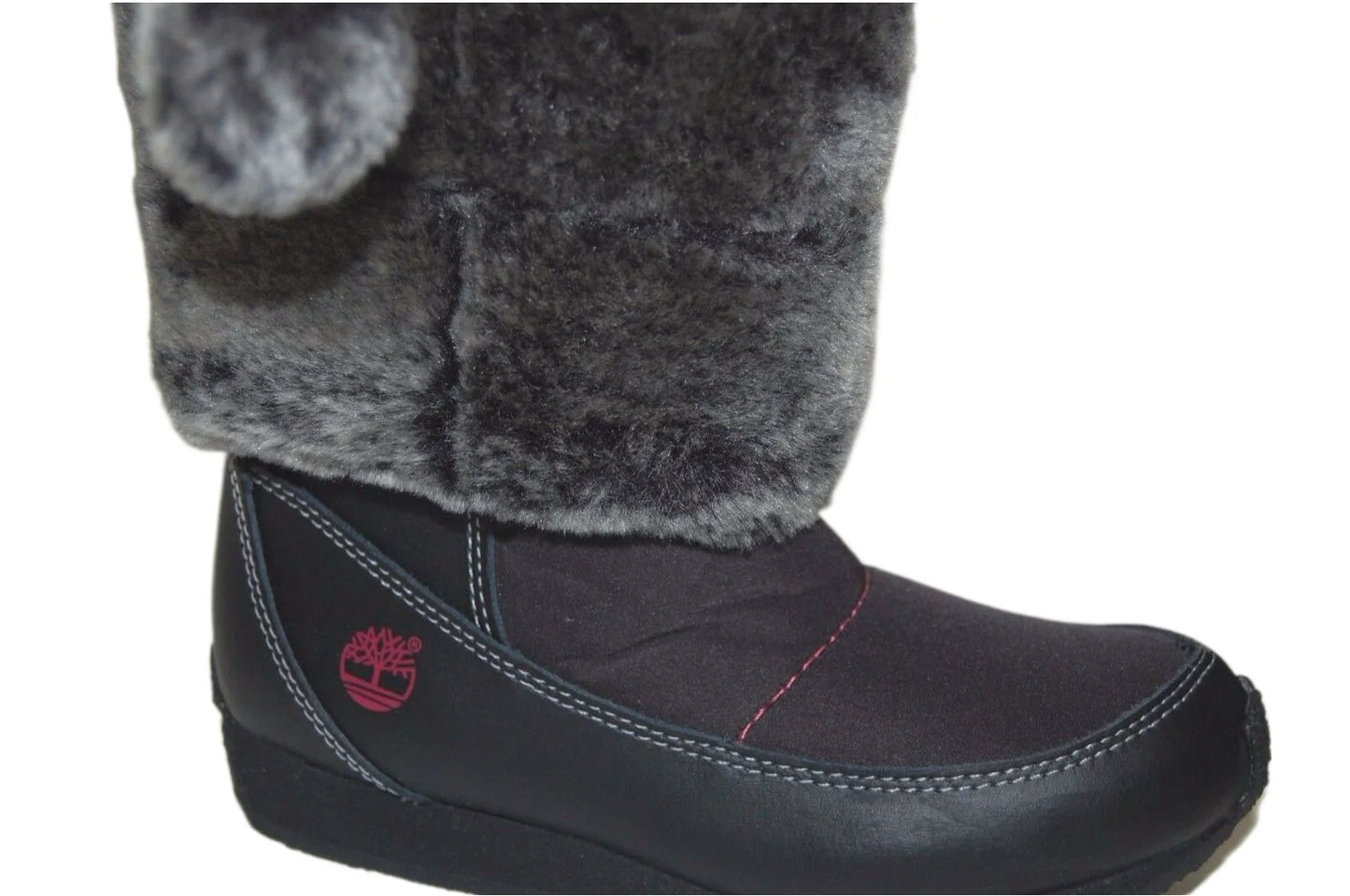 Timberland Preschool Youth Winterberry Tall Fur Medium Boot Black 59794 size 2.5 US