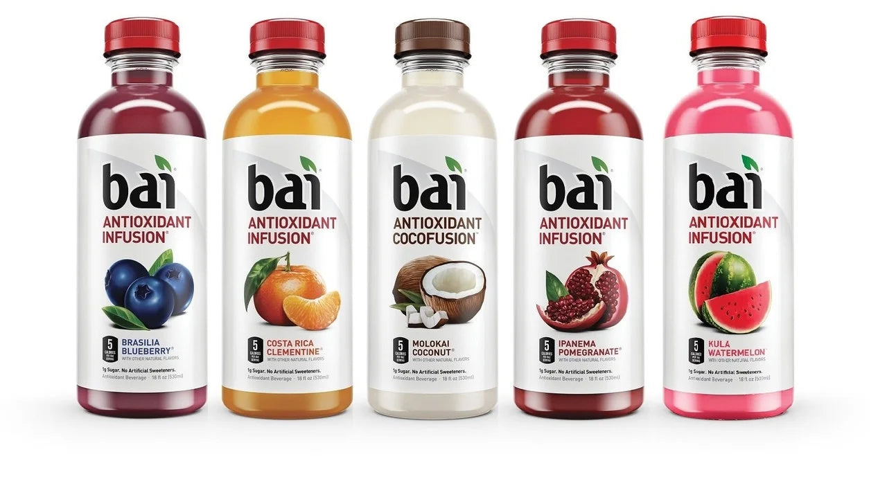 Bai Antioxidant Infused Beverage Variety Pack 18 oz Bottle, 15/Carton