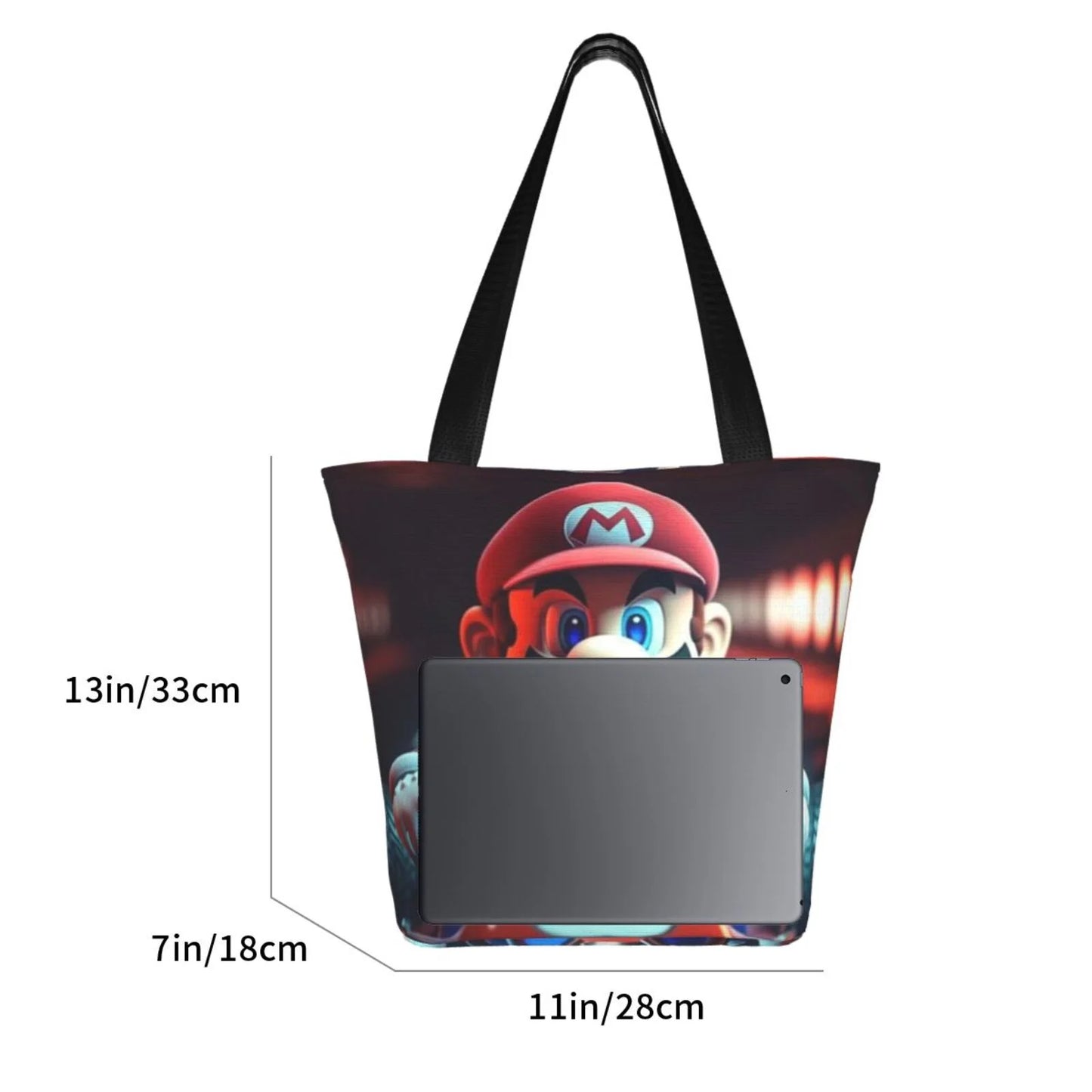 Super Mario Adventure Game Women's Tote Bag Large Capacity Shoulder Handbag For Travel Beach Shopping Business Work School