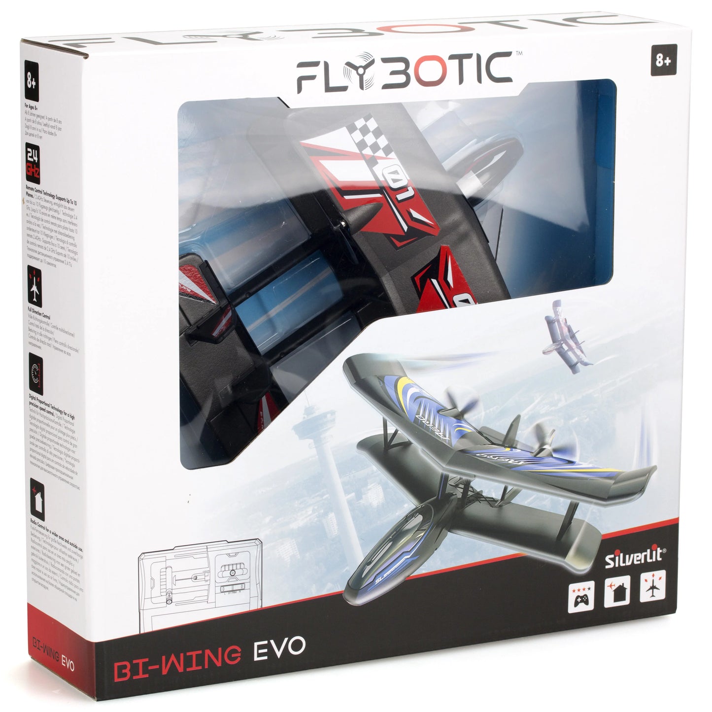 Silverlit Flybotic Bi-Wing Evo RC Plane- Red