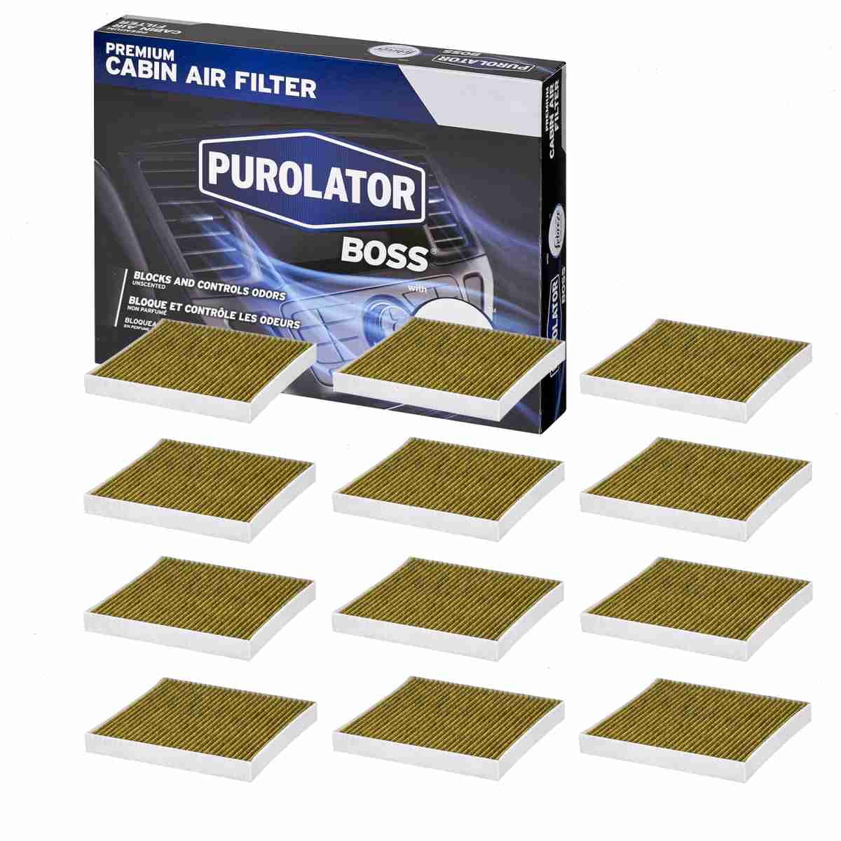 12 pc Purolator BOSS PBC25869 Cabin Air Filters for 842 HVAC Heating Ventilation Air Conditioning Vent Filters Fits select: 2013-2018 RAM 1500, 2007-2018 JEEP COMPASS