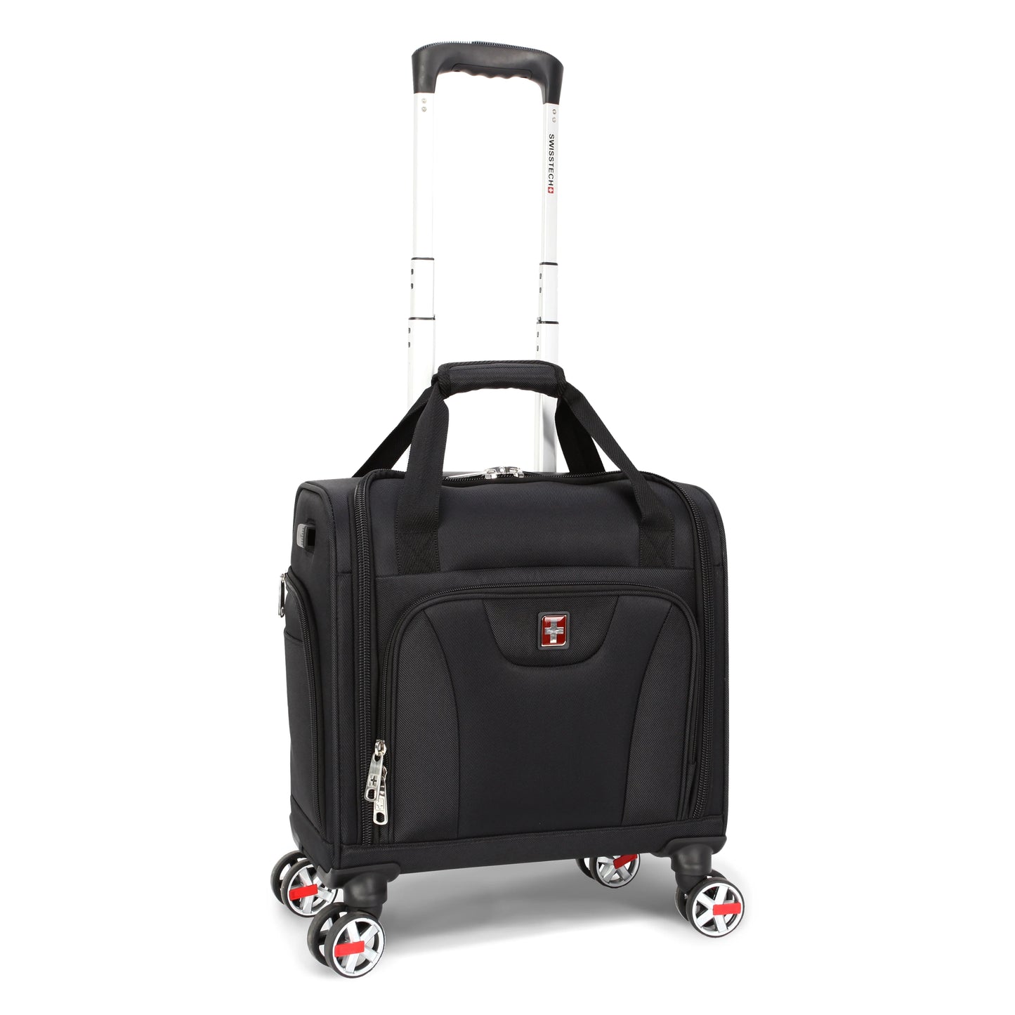 SwissTech Executive 14" Carry- on 8-Wheel Underseater Carry-on Luggage, Black (Walmart Exclusive)