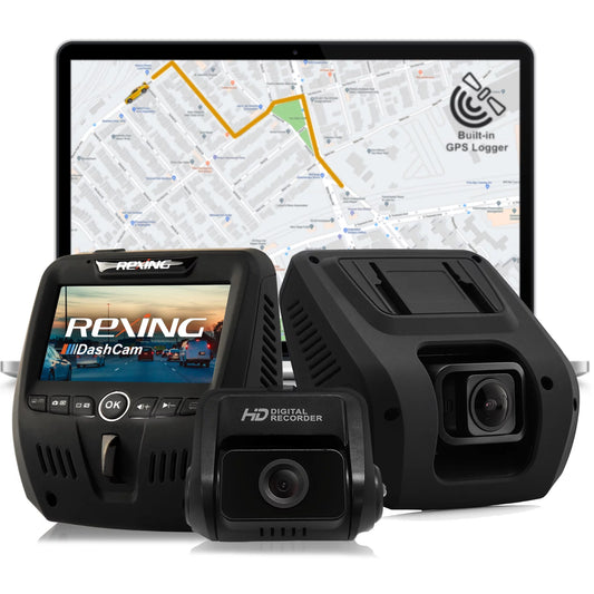 Rexing V1LG FHD 1080p Dual Channel Car Dash Cam