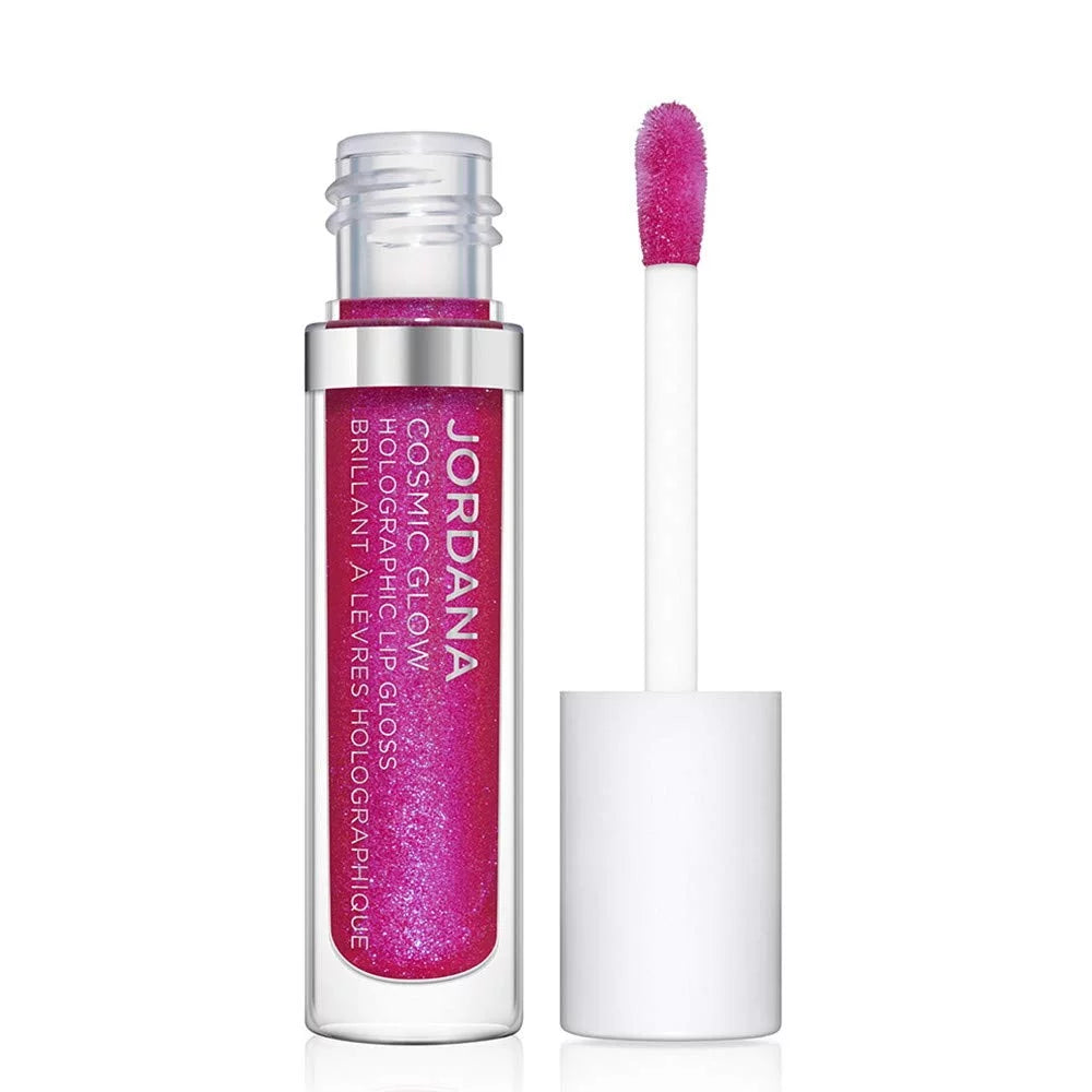 5 Pack JORDANA Cosmic Glow Holographic Lip Gloss - Brilliant Fuchsia