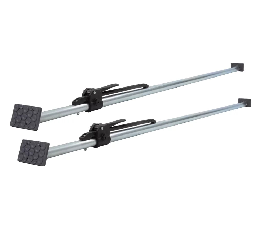 (2 Pack ) 89.75" to 104.5" Inches Long Steel Adjustable Load Lock Bar for Cargo Tie-Down in Enclosed Trucks and Semi Trailers with 2" - 4" Pads