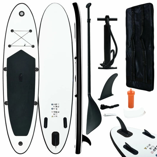 ametoys Inflatable Paddle Board Set Black and White