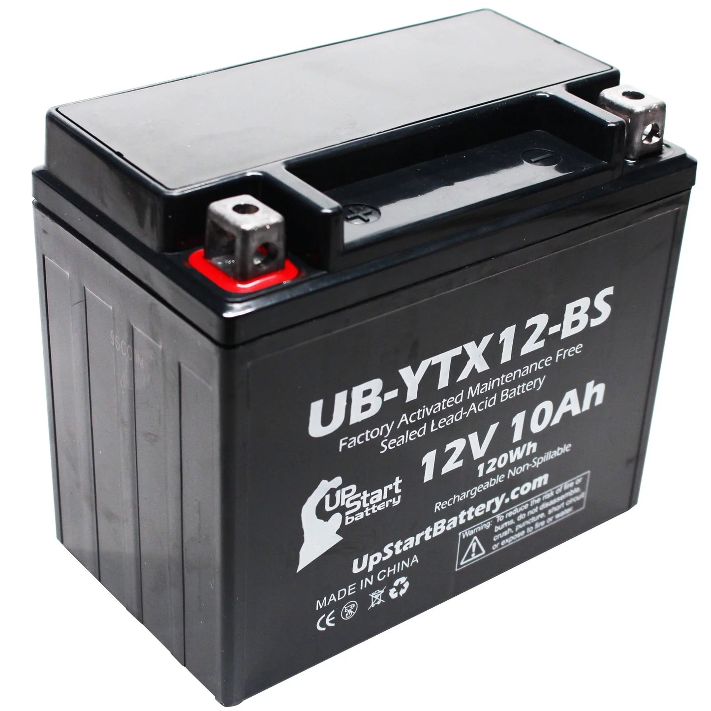 4-Pack UpStart Battery Replacement for 2004 Suzuki GSX-R1000 1000 CC Factory Activated, Maintenance Free, Motorcycle Battery - 12V, 10Ah, UB-YTX12-BS