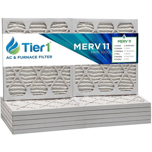 Tier1 20x30x1 Merv 11 Pleated Air/ Furnace Filter - 6 Pack