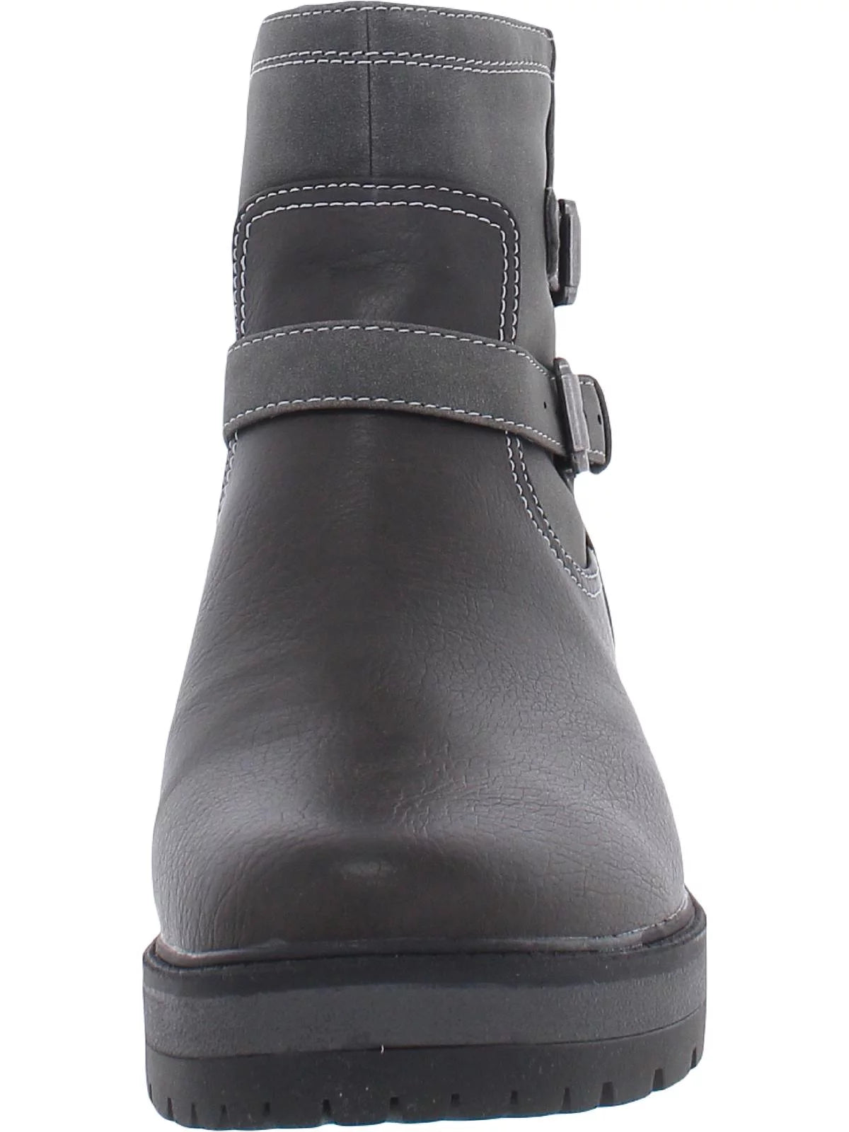 SOUL Naturalizer Womens North Faux Leather Buckle Ankle Boots