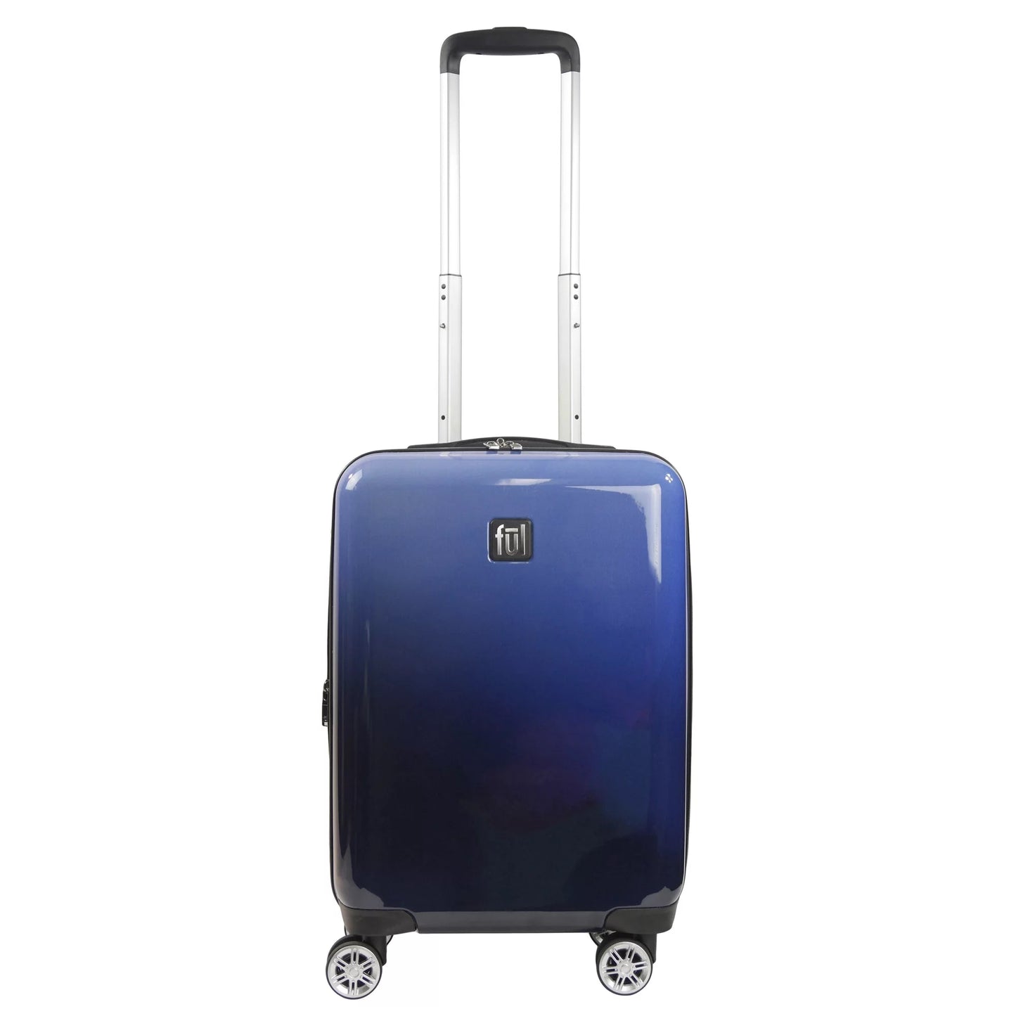 22 Inch Impulse Rolling Luggage, Ombre Hardshell Carry On Suitcase with Spinner Wheels, Blue