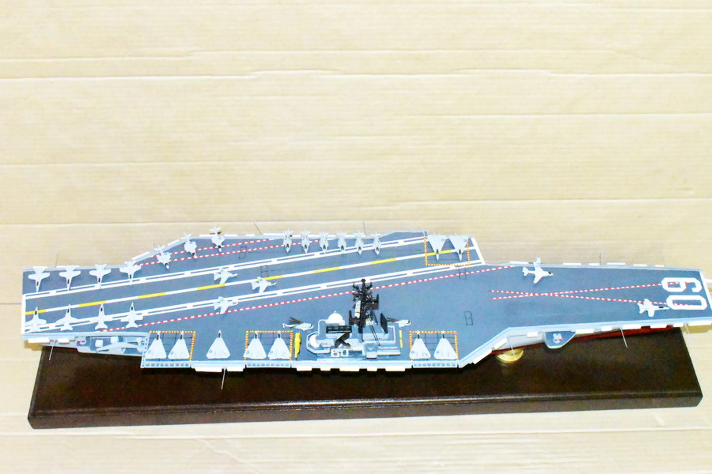 USS Saratoga CV-60 Aircraft Carrier Model,Navy,Scale Model,Mahogany,Forrestal Class