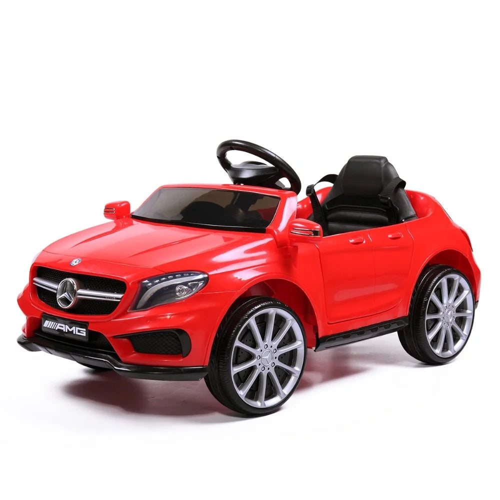 6V Licensed Mercedes Benz AMG Electric Vehicle, Kid Ride on Car with Parental Remote Control ,MP3 Player Headlights Opening Doors for Children 3-8, Red