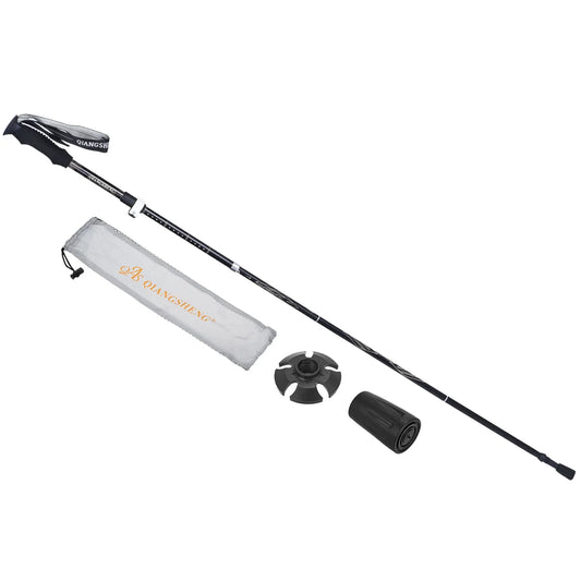 Uxcell Trekking Poles, Collapsible Hiking Pole 53 Inch Telescopic White