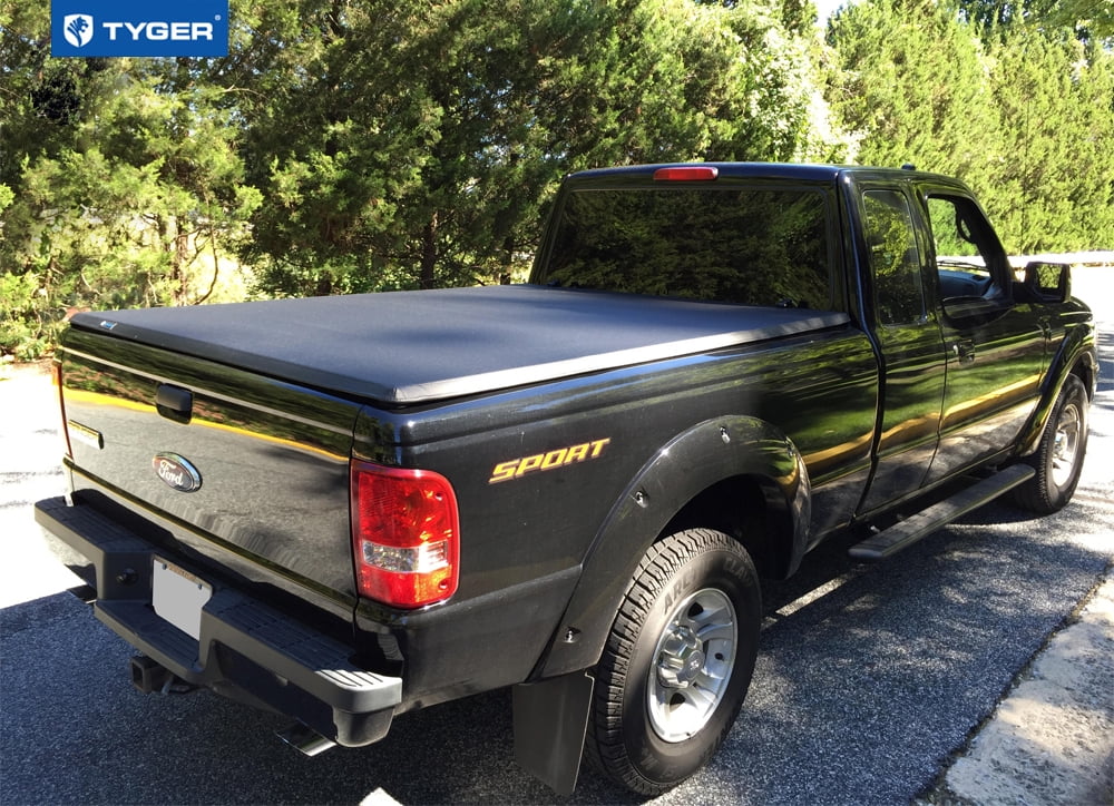 Tyger Auto T3 Soft Tri-fold Truck Bed Tonneau Cover Compatible with 1982-2013 Ford Ranger; 1994-2010 Mazda B-Series | Fleetside 6' (73") Bed | TG-BC3F1022