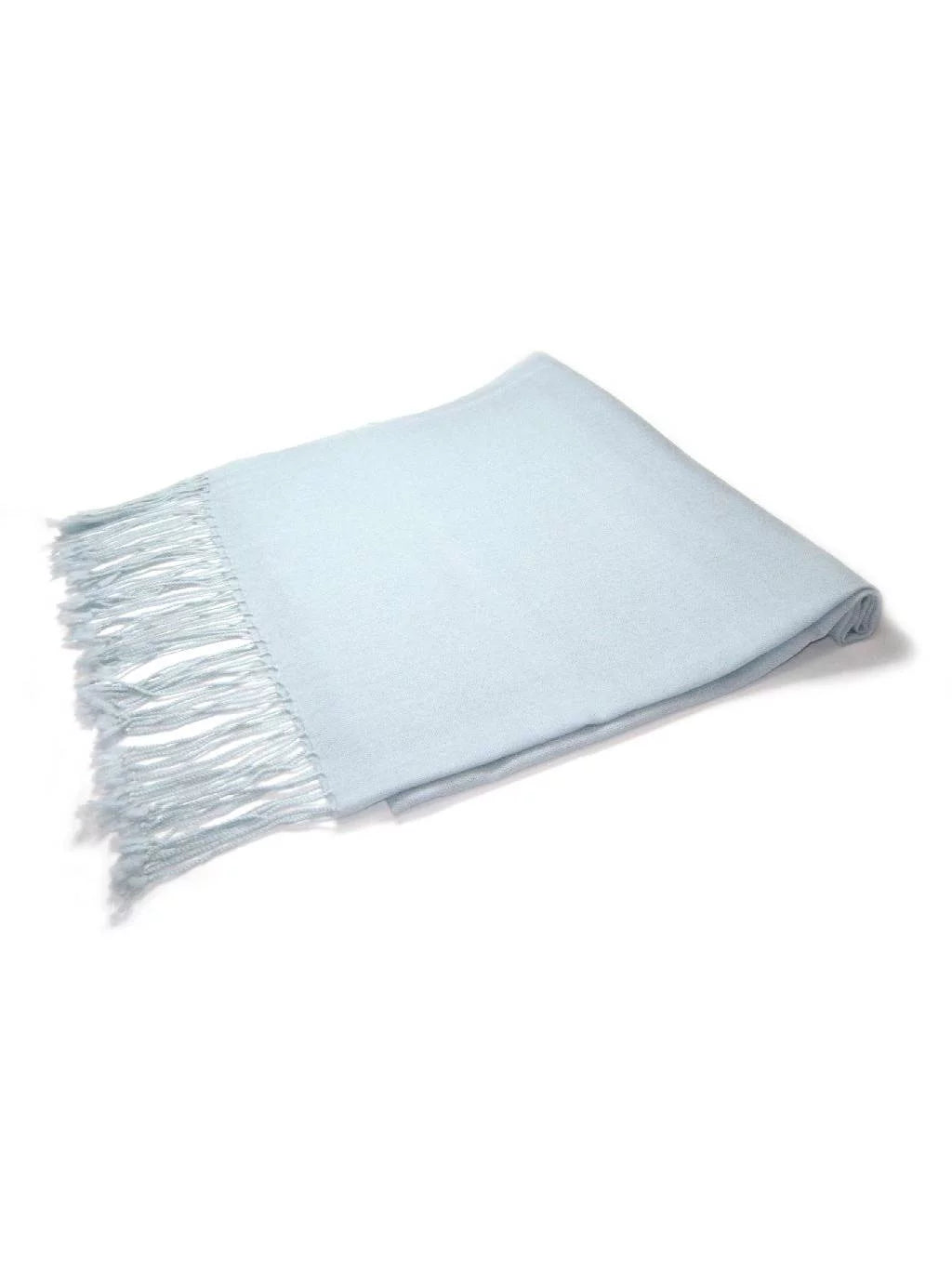 Biagio 100% Wool Pashmina Solid Scarf BABY BLUE Color Womens Shawl Wrap Scarves