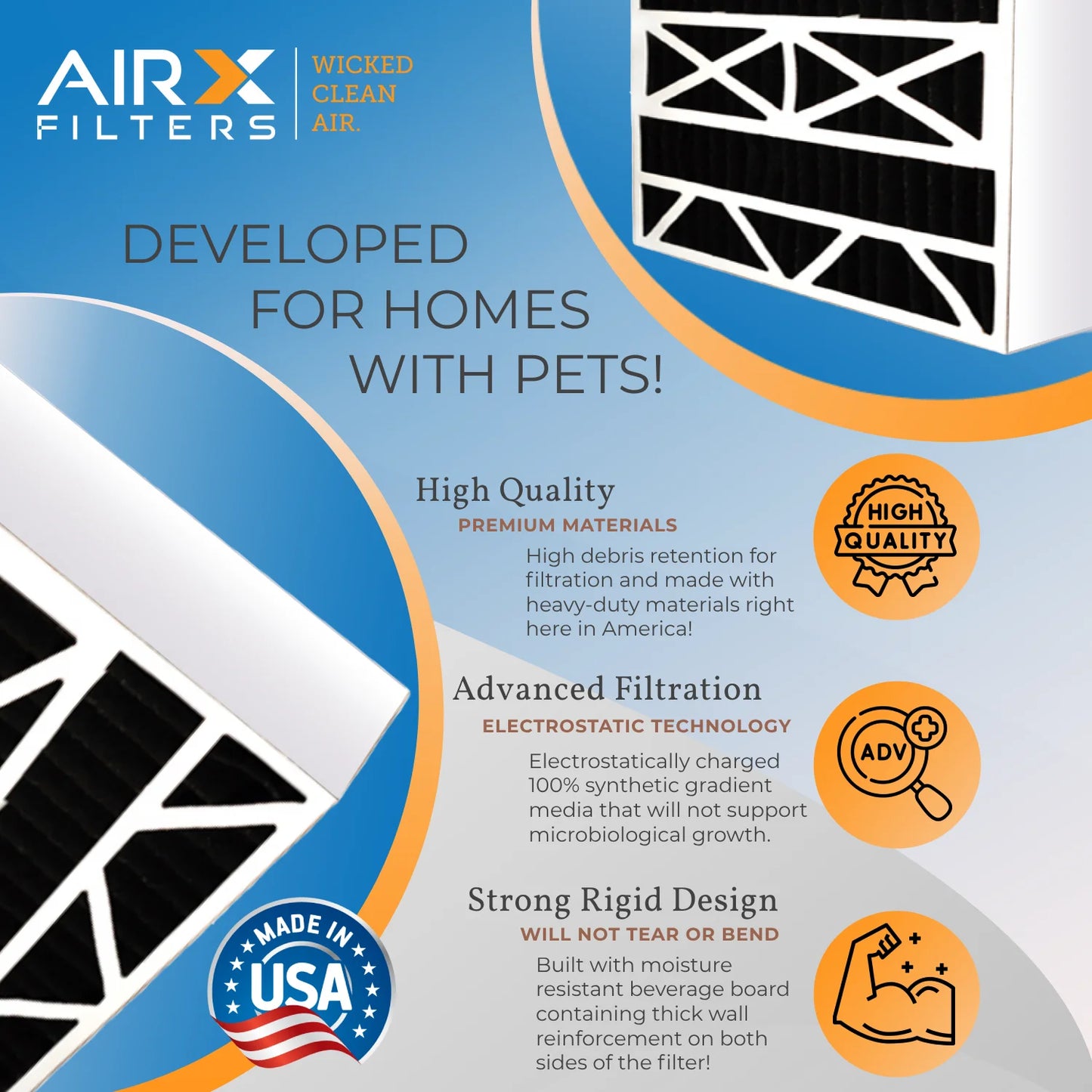 14X17.5X2 Air Filter MERV 11 Comparable to MPR 1000, MPR 1200 & FPR 7 Compatible with New Style Honeywell DR90 & DR120 50070171-002 Dehumidifiers 4 Pack by AIRX FILTERS WICKED CLEAN AIR.