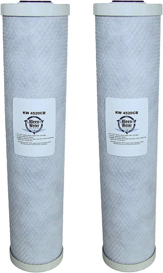 x 20 inch carbon block filter with polyphosphate for scale, corrosion and staining, compatible with aquios rcfs236, aqfs234, aqfs234l, express water pho fltwh2045p, set of 2